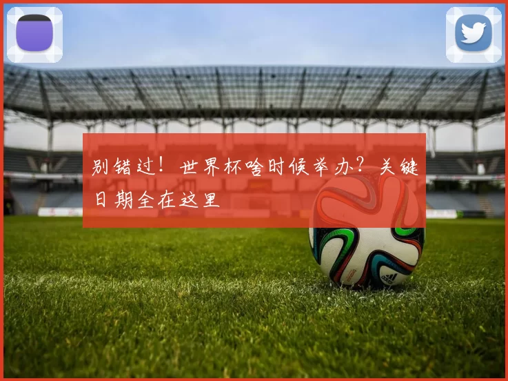 别错过！世界杯啥时候举办？关键日期全在这里